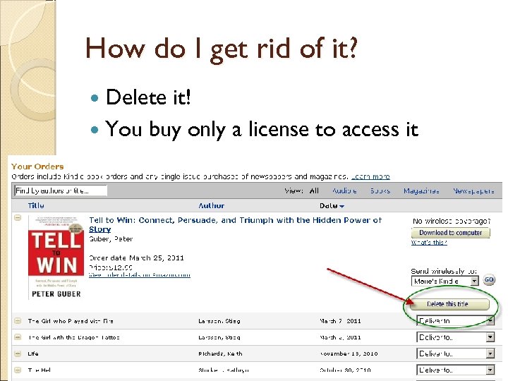 How do I get rid of it? Delete it! You buy only a license