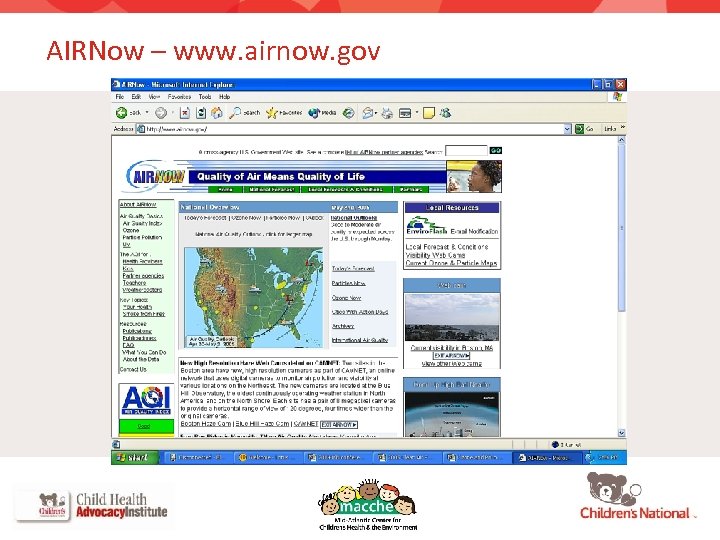 AIRNow – www. airnow. gov 63 