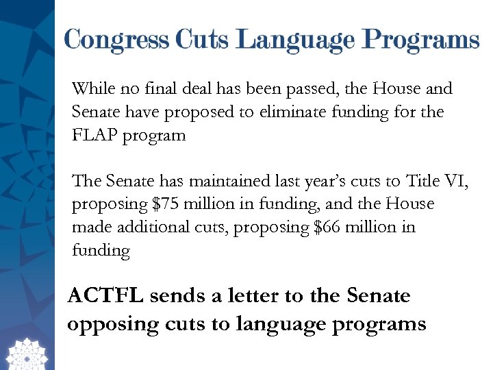 While no final deal has been passed, the House and Senate have proposed to