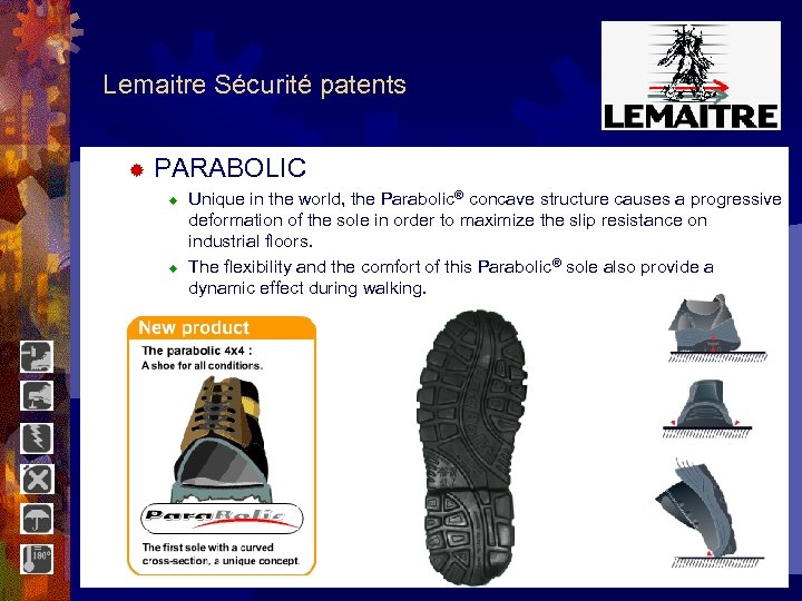 Lemaitre Sécurité patents ® PARABOLIC ® ® Unique in the world, the Parabolic® concave