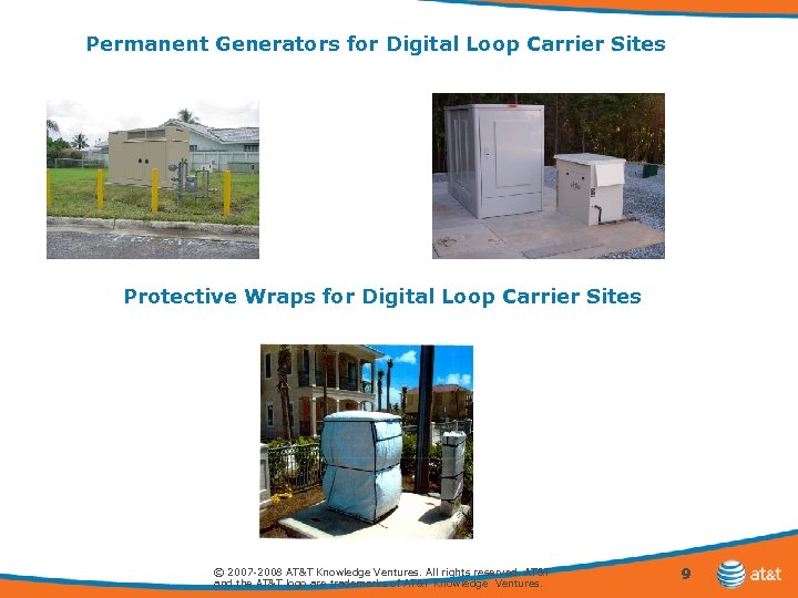 Permanent Generators for Digital Loop Carrier Sites Protective Wraps for Digital Loop Carrier Sites
