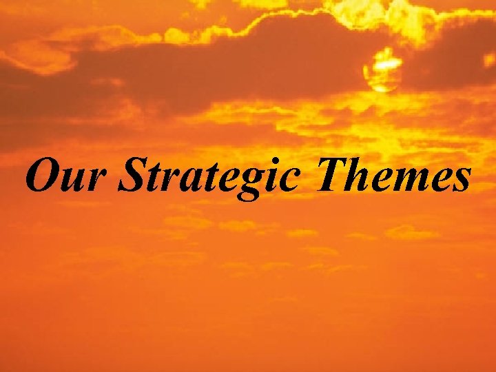 Our Strategic Themes 