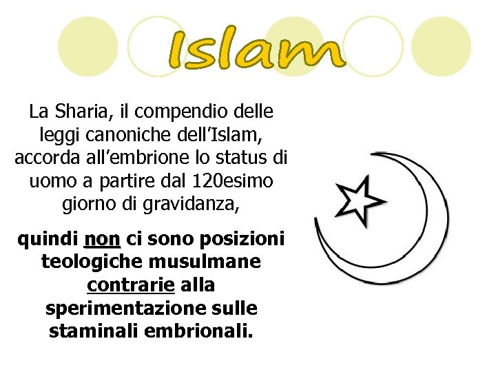 La Sharia, il compendio delle leggi canoniche dell’Islam, accorda all’embrione lo status di uomo