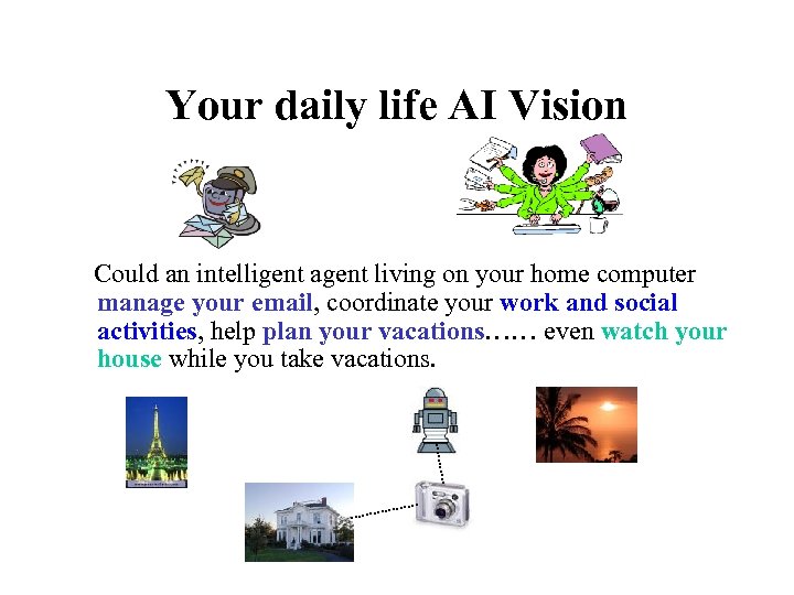 Your daily life AI Vision Could an intelligent agent living on your home computer