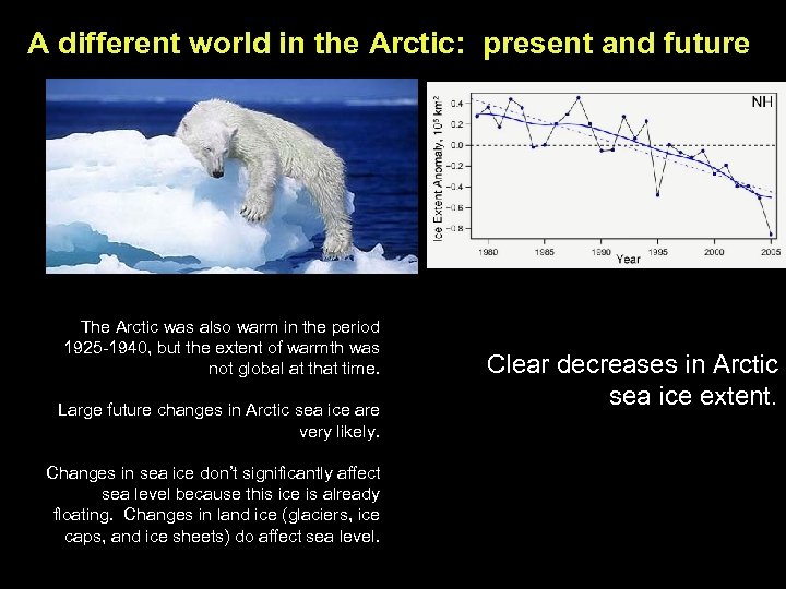 A different world in the Arctic: present and future The Arctic was also warm
