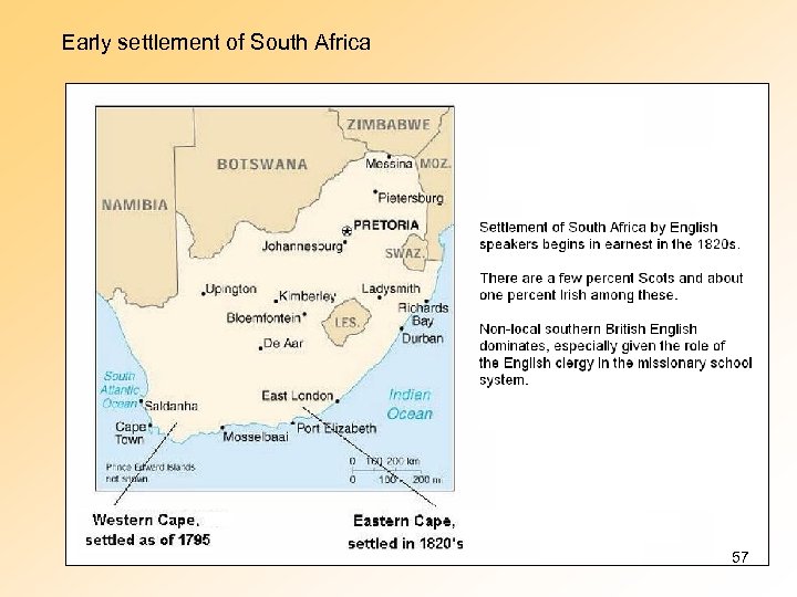 Early settlement of South Africa 57 