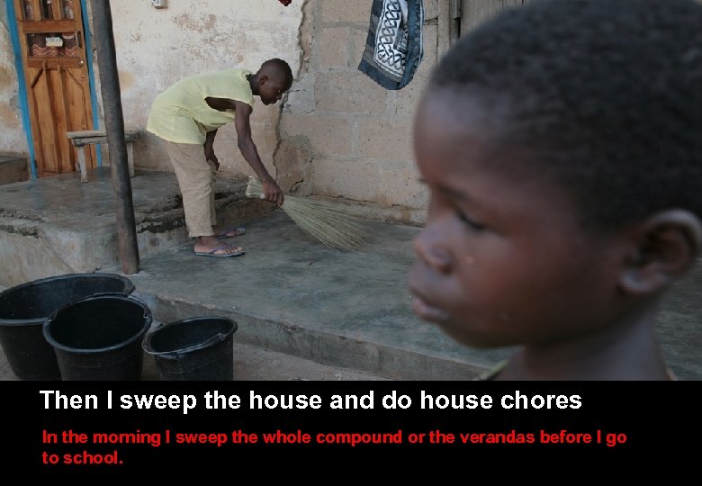 SLIDE TITLE HERE • Other stuff here Then I sweep the house and do