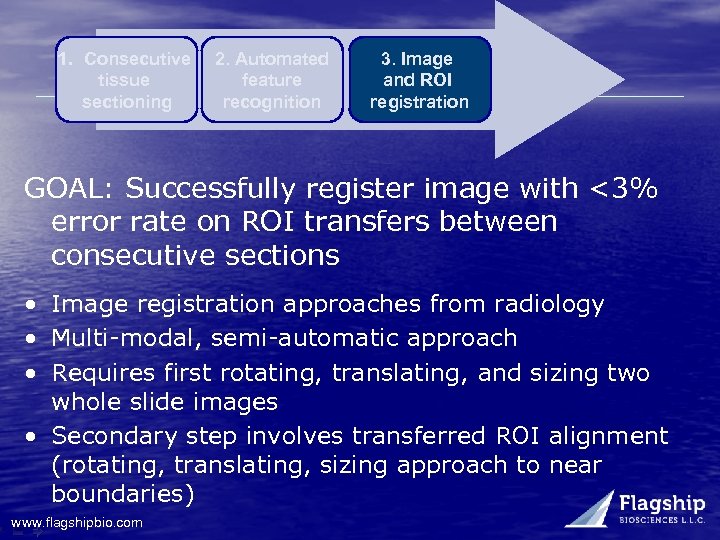 1. Consecutive tissue sectioning 2. Automated feature recognition 3. Image and ROI registration GOAL: