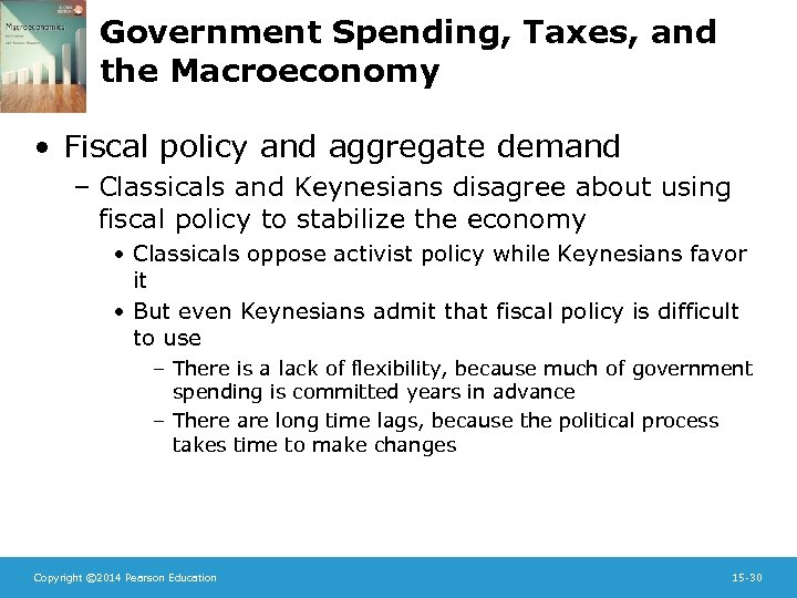 Government Spending, Taxes, and the Macroeconomy • Fiscal policy and aggregate demand – Classicals