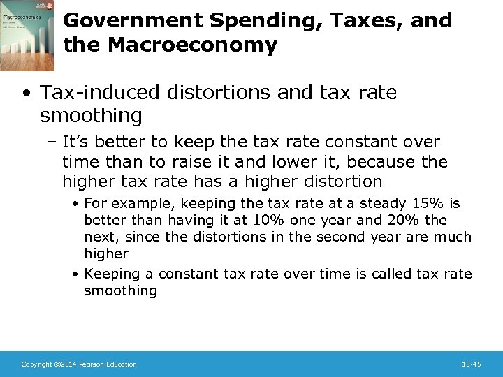 Government Spending, Taxes, and the Macroeconomy • Tax-induced distortions and tax rate smoothing –