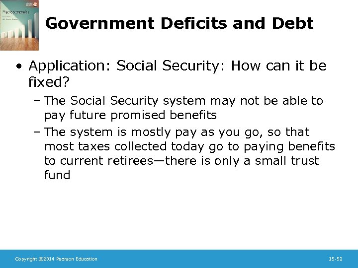 Government Deficits and Debt • Application: Social Security: How can it be fixed? –