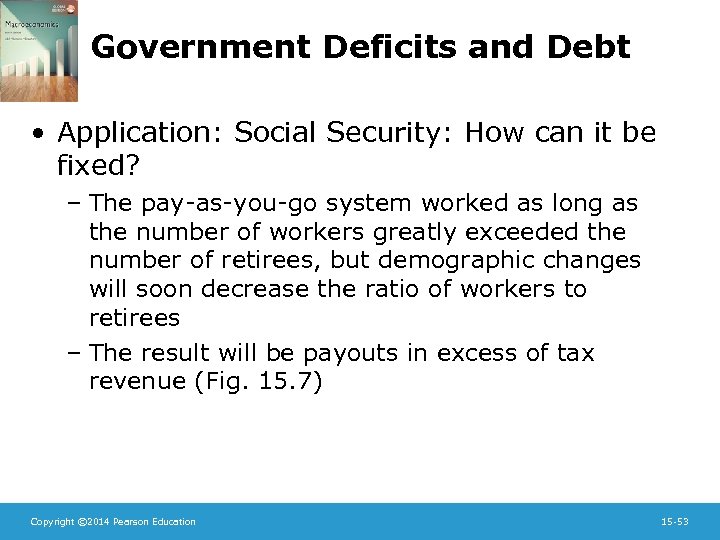 Government Deficits and Debt • Application: Social Security: How can it be fixed? –