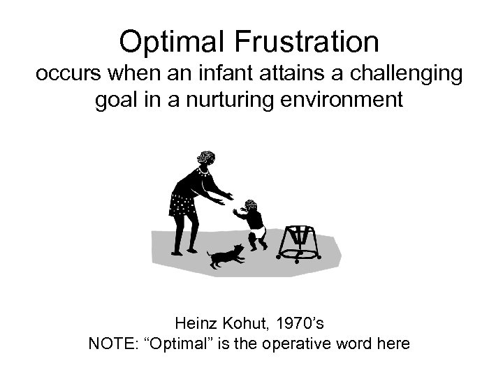 Optimal Frustration occurs when an infant attains a challenging goal in a nurturing environment