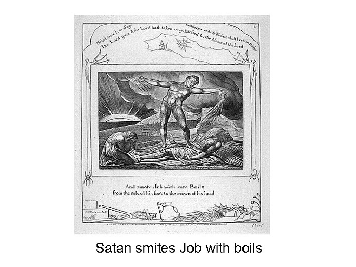 Satan smites Job with boils 