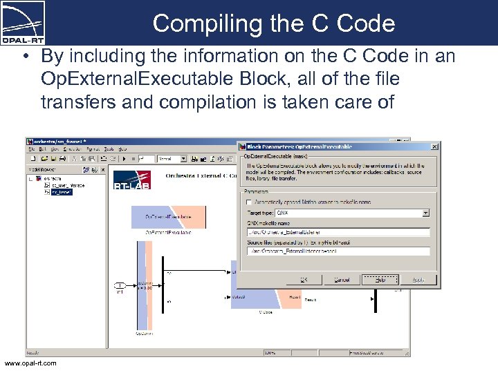 Compiling the C Code • By including the information on the C Code in