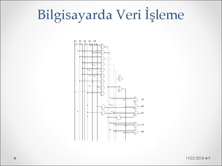 Bilgisayarda Veri İşleme 19. 03. 2018 9 