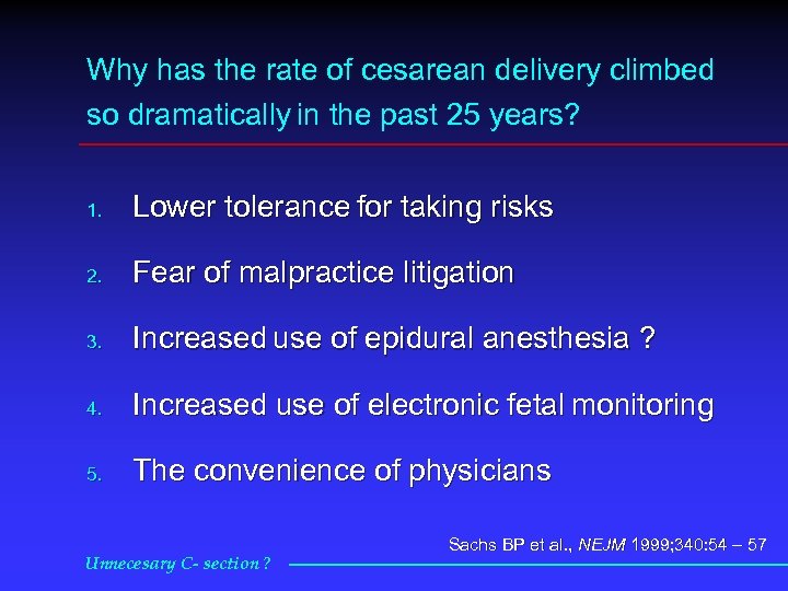 Why has the rate of cesarean delivery climbed so dramatically in the past 25