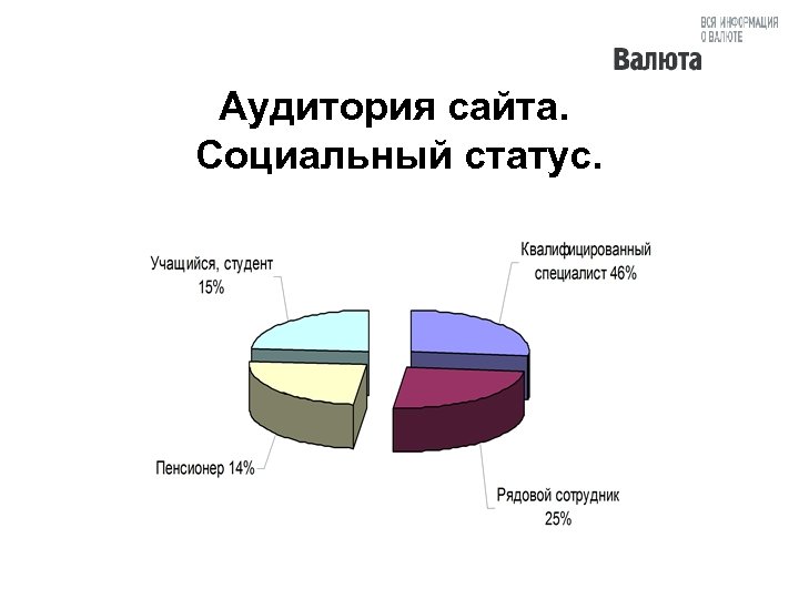 Аудитория сайта. Социальный статус. 