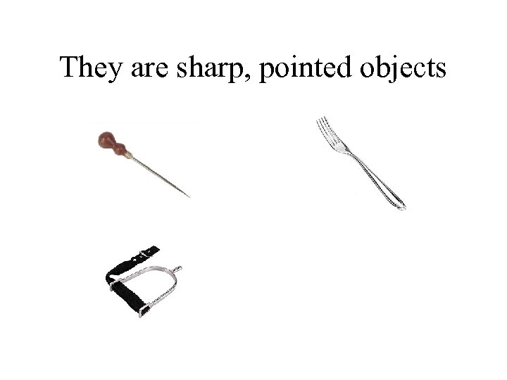 They are sharp, pointed objects 
