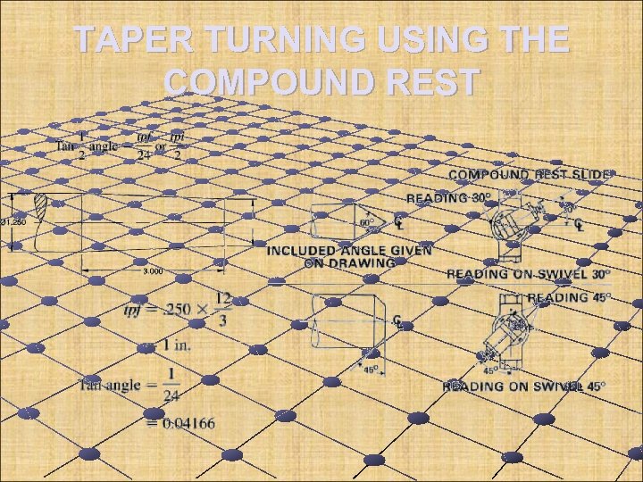 TAPER TURNING USING THE COMPOUND REST 