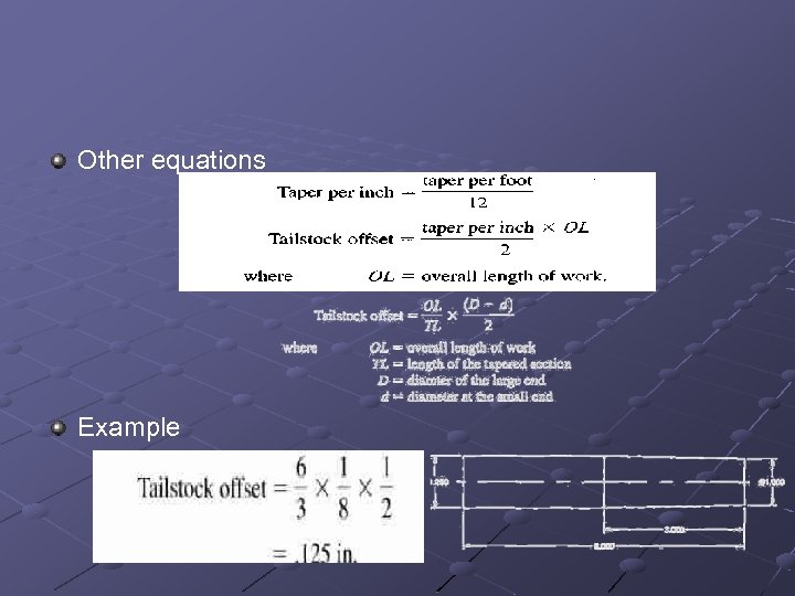 Other equations Example 