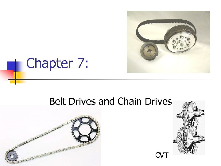 Chapter 7: Belt Drives and Chain Drives CVT 