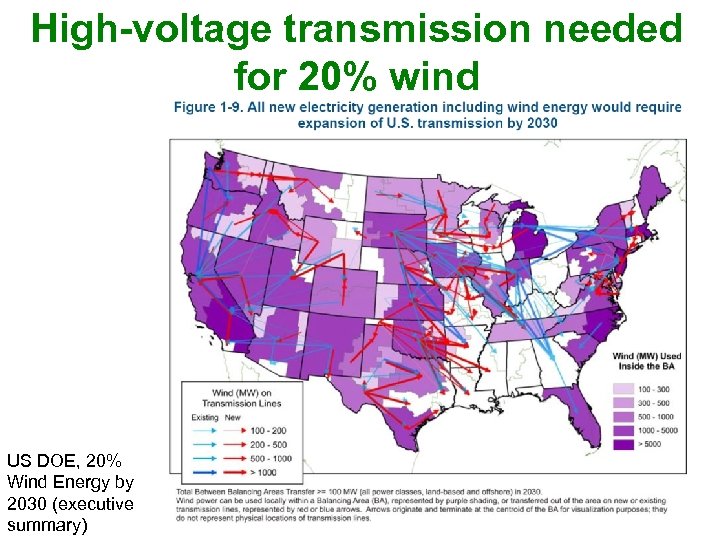 High-voltage transmission needed for 20% wind US DOE, 20% Wind Energy by 2030 (executive