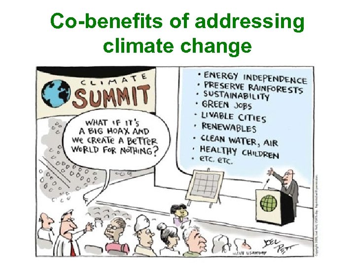 Co-benefits of addressing climate change 