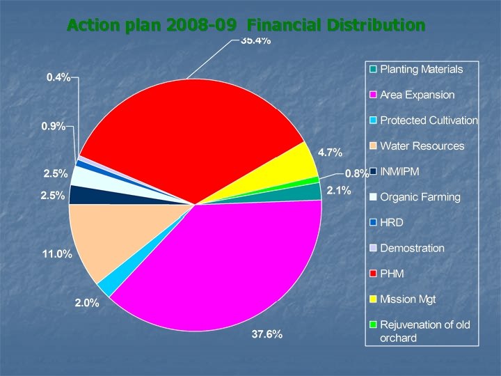 Action plan 2008 -09 Financial Distribution 