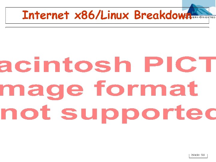 Internet x 86/Linux Breakdown Slide 58 