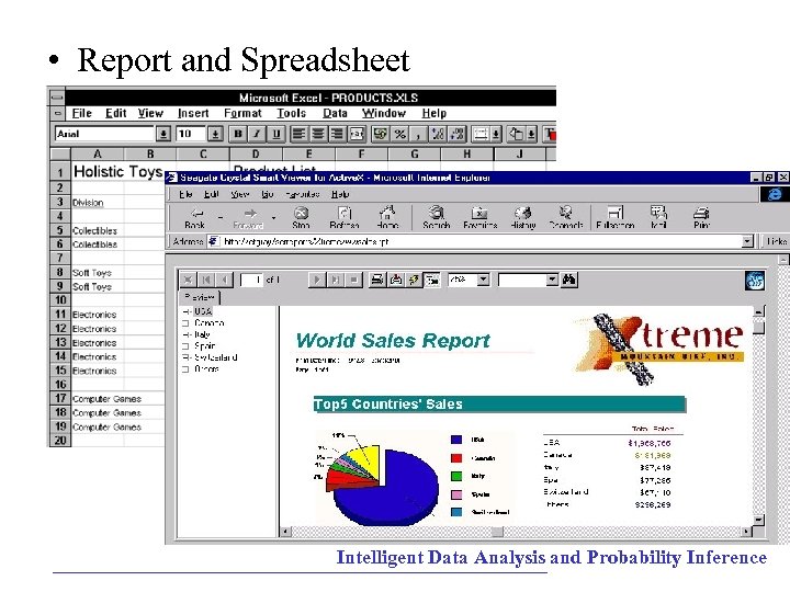  • Report and Spreadsheet Intelligent Data Analysis and Probability Inference 