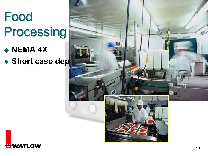 Food Processing u u NEMA 4 X Short case depth 10 