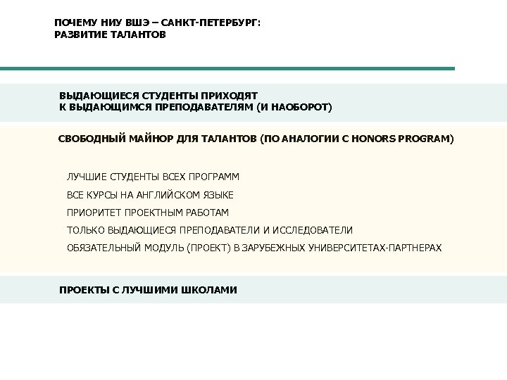 ПОЧЕМУ НИУ ВШЭ – САНКТ-ПЕТЕРБУРГ: РАЗВИТИЕ ТАЛАНТОВ ВЫДАЮЩИЕСЯ СТУДЕНТЫ ПРИХОДЯТ К ВЫДАЮЩИМСЯ ПРЕПОДАВАТЕЛЯМ (И