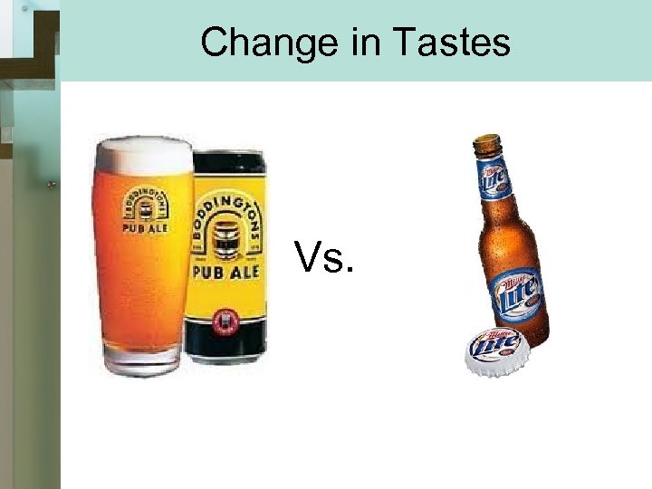 Change in Tastes Vs. 