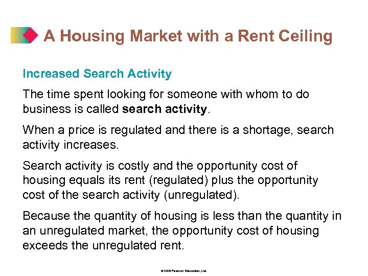 A Housing Market with a Rent Ceiling Increased Search Activity The time spent looking