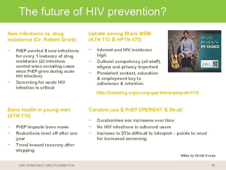 < Copy and paste HIV prevention? The future ofcolored headline bar here > New