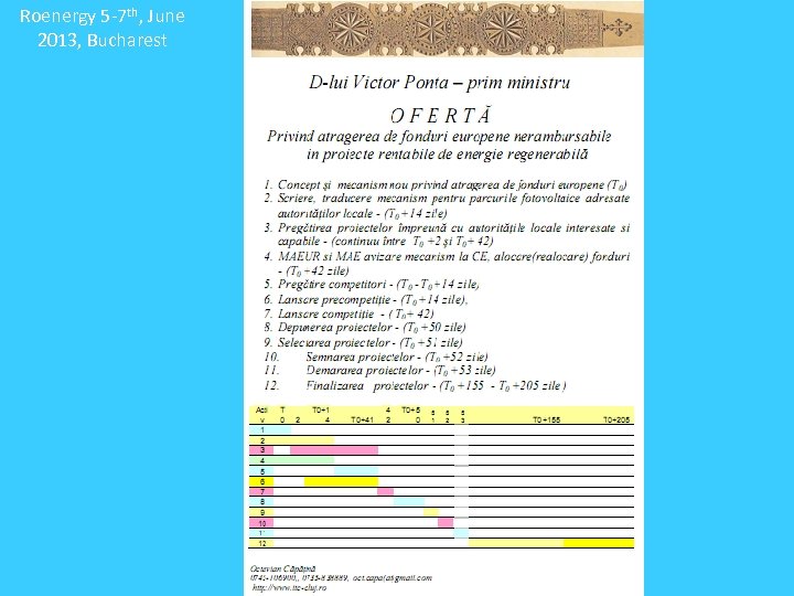 Roenergy 5 -7 th, June 2013, Bucharest 