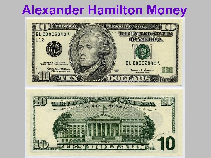 Alexander Hamilton Money 