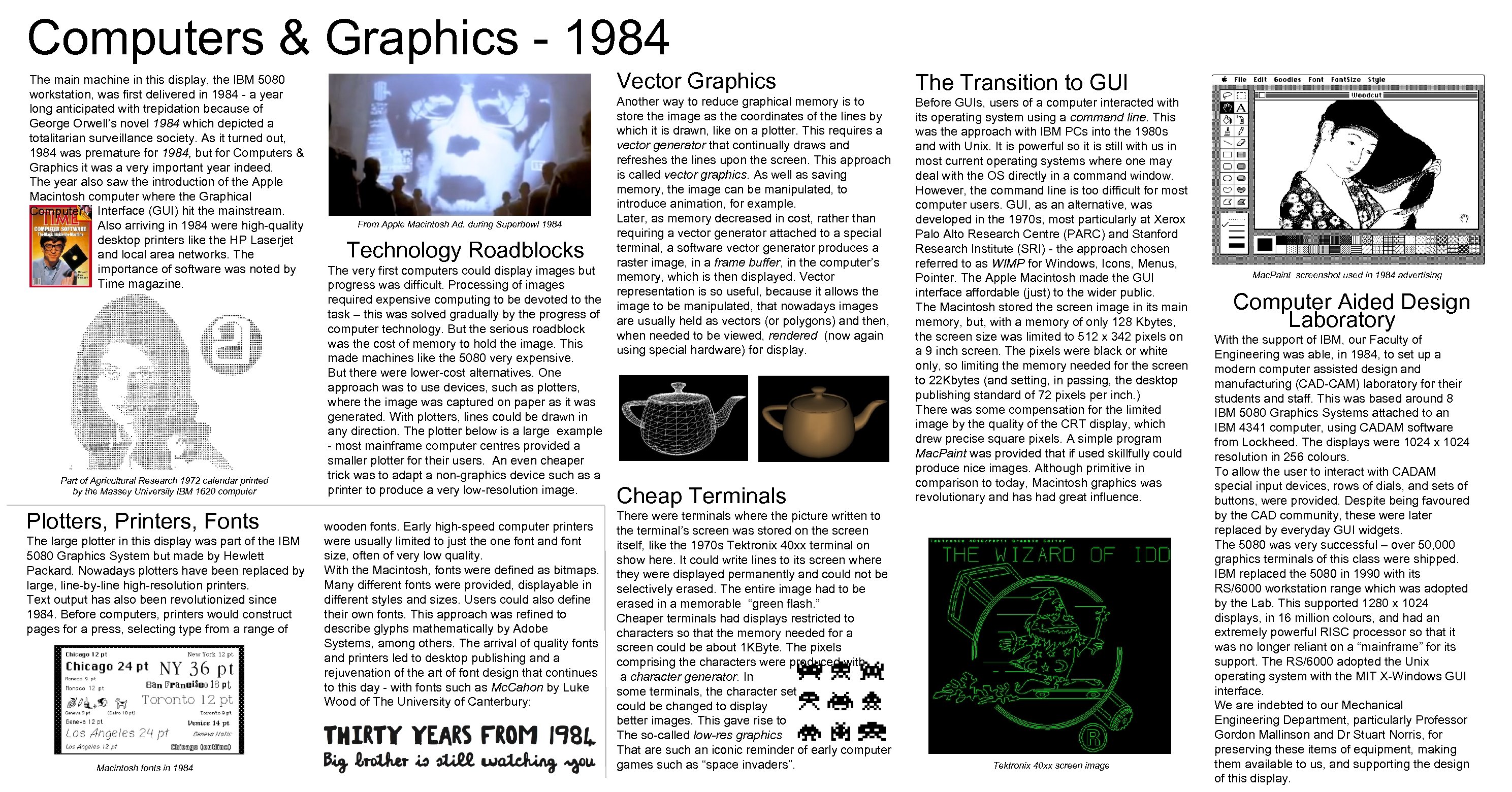 Computers & Graphics - 1984 The main machine in this display, the IBM 5080