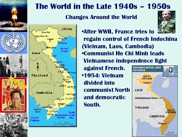 The World in the Late 1940 s – 1950 s Changes Around the World