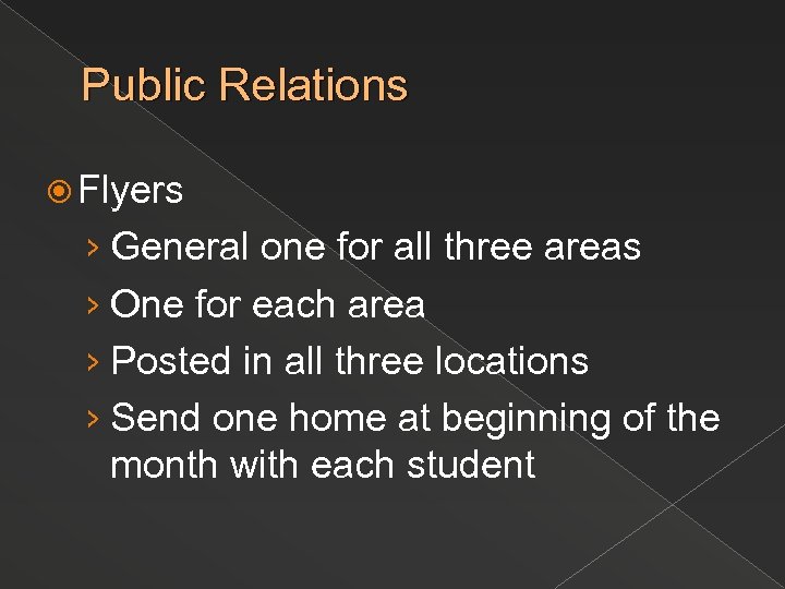 Public Relations Flyers › General one for all three areas › One for each