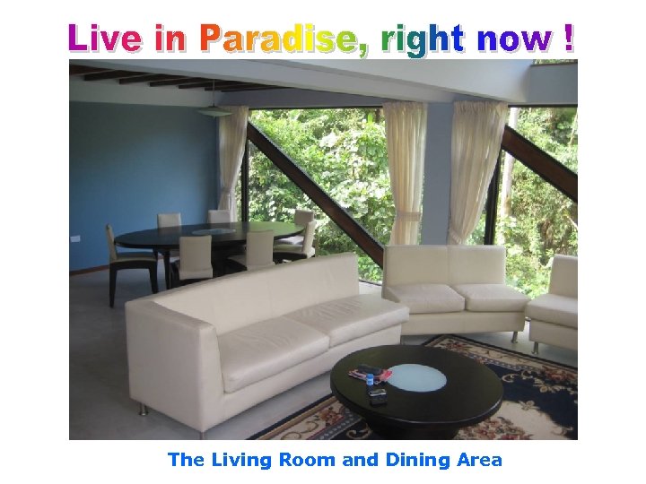 The Living Room and Dining Area 