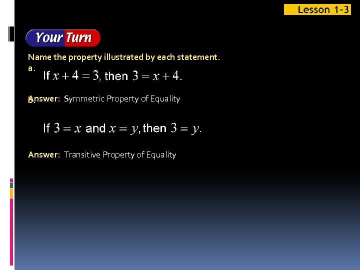 Chapter 1 Section 3 ALGEBRA 2 Example