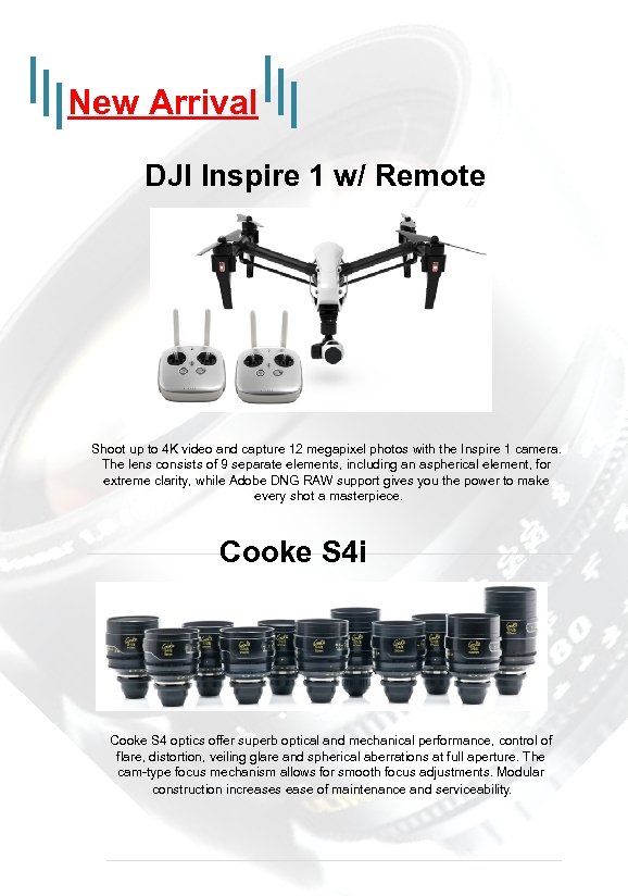 New Arrival DJI Inspire 1 w/ Remote Shoot up to 4 K video and