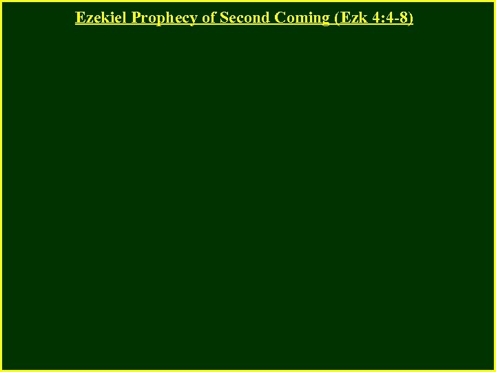 Ezekiel Prophecy of Second Coming (Ezk 4: 4 -8) 