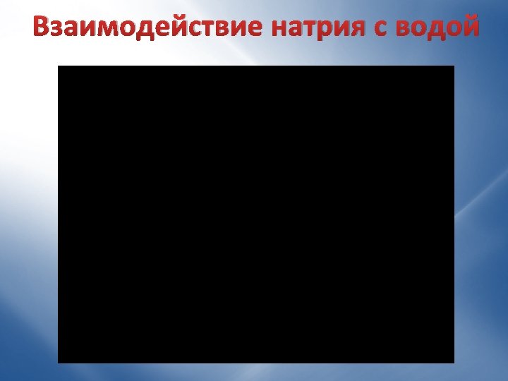 Взаимодействие натрия с водой 