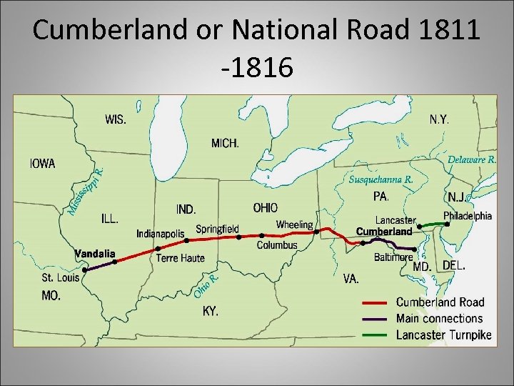 Cumberland or National Road 1811 -1816 