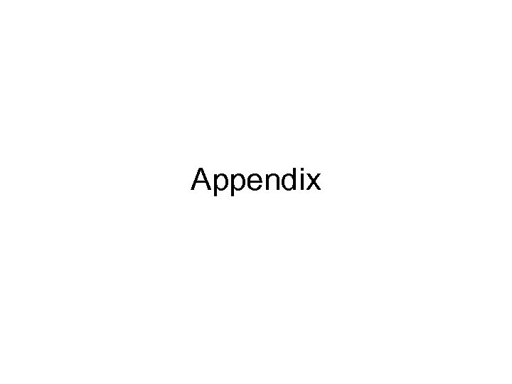 Appendix 