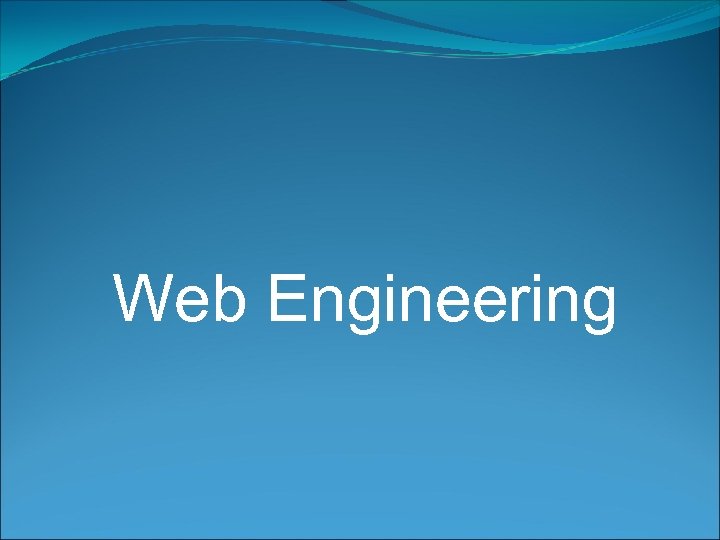 Web Engineering 