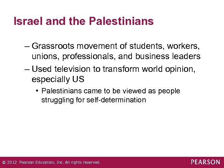 Israel and the Palestinians – Grassroots movement of students, workers, unions, professionals, and business